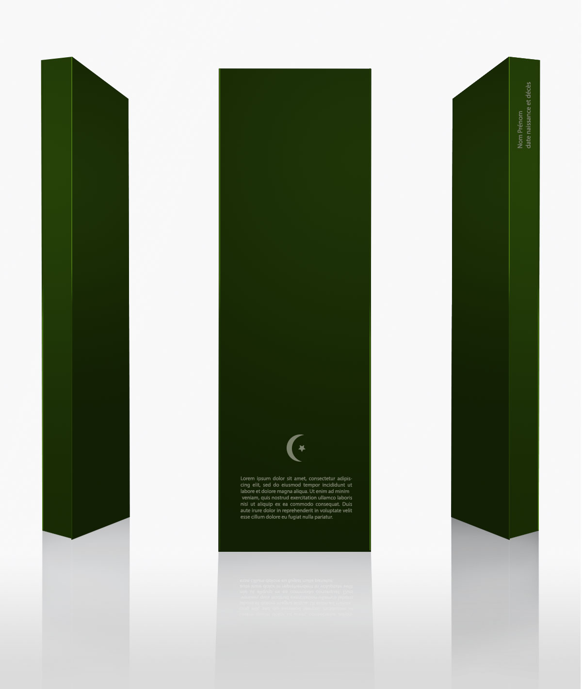 Monolithe Odyssées — finition verte